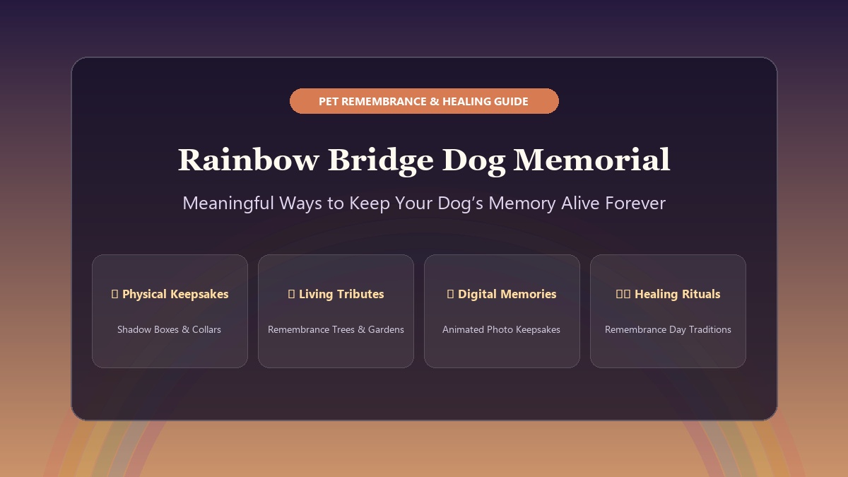 Rainbow Bridge Dog Memorial: How to Keep Your Dog's Memory Alive